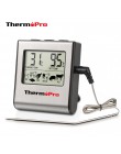 ThermoPro TP16 cyfrowy termometr do mięsa na grilla Grill piekarnik termometr z zegarem i sonda ze stali nierdzewnej gotowanie t