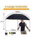 130cm duży Top jakości parasol mężczyzna deszcz kobieta wiatroszczelna duża Paraguas mężczyzna kobiet słońce 3 Floding duży para