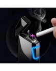 2019 stopu cynku elektroniczny impuls Usb ładowania poczucie dotykowy elektryczny Arc Cigar papieros moc wyświetlacza zapalniczk