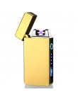 USB zapalniczka elektryczna odcisk palca dotykowy ogień plazma z podwójnym łukiem lżejsze wiatroszczelne metalowe zapalniczki pr