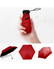 Kieszonkowy mini parasol deszcz kobiety wiatroszczelne trwałe 5 składane parasole przeciwsłoneczne przenośny krem do opalania ko