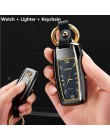 Nowy zegarek lżejszy brelok zapalniczka mała latarka zapalniczka wielofunkcyjny USB ładowanie wiatroodporny papieros zapalniczki