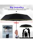 120CM w pełni automatyczny podwójny duży parasol deszcz kobiety 3 składany wiatroodporny duży parasol mężczyźni podróż służbowy 