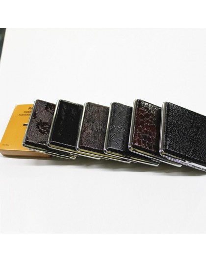 Skórzane etui na papierosy spersonalizowane kreatywny 20 Sticks z gumy pasek na prezent pudełko brązowy pojemnik do przechowywan