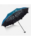 Jakość składany Parasol dla kobiet marka podróży anty-uv wiatroodporny deszcz kwiat Modish kobieta słońce dziewczyna Parasol par