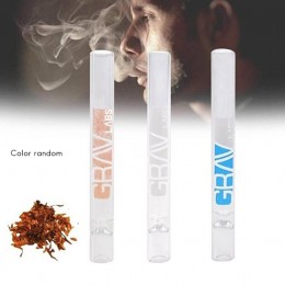 Fajki tytoniowe akcesoria kompaktowy 10cm lejek w kształcie rurki parowej Mini fajka z przezroczystego szkła losowy kolor