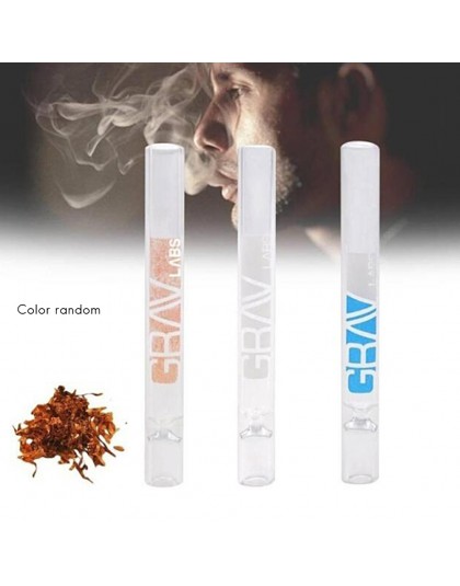 Fajki tytoniowe akcesoria kompaktowy 10cm lejek w kształcie rurki parowej Mini fajka z przezroczystego szkła losowy kolor