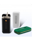 20 sztuk pojemność papierośnica pudełko z zapalniczka elektroniczna na usb dla Slim papieros wodoodporny uchwyt na papieros zapa
