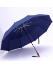 Oryginalna marka duży składany Parasol deszcz 1.2 metrów biznesmenów automatyczne parasole wiatroszczelna mężczyzna ciemny niebi