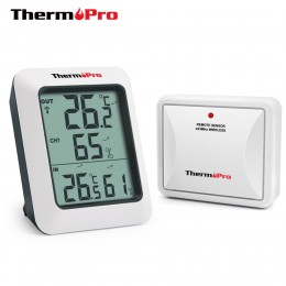 ThermoPro TP60 60M bezprzewodowa cyfrowa stacja pogody higrometr wewnętrzny termometr zewnętrzny z wskaźnik temperatury miernik 