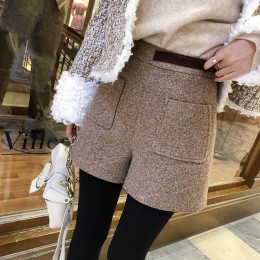 Mishow 2019 nowa jesienna moda damska spodenki wysoka talia Casual kobiety krótkie spodnie szerokie spodnie nogi MX18D2452