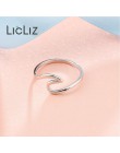 LicLiz nowy 925 srebro Surf Wave pierścień dla kobiet wesele biżuteria akcesoria Anillos Plata 925 Para Mujer LR0758