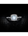 JewelryPalace 1ct prawdziwy niebieski pierścień topaz 925 srebro pierścionki dla kobiet pierścionek zaręczynowy aureola srebro 9