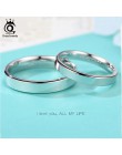 ORSA JEWELS 100% prawdziwe 925 Sterling Silver kobiety pierścienie próbki koreański styl Ring Finger mężczyźni obrączka biżuteri