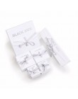 Klasyczne oryginalne 925 Sterling Silver Fine Jewelry Wedding okrągły wkręt kolczyki dla kobiet czarno-białe kobiece kolczyki Bi