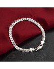 LEKANI oświadczenie dwa kolory 925 srebro płaskie wąż łańcuch bransoletka dla kobiet dziewczyna najnowszy Fine Jewelry S-B33