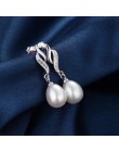 HENGSHENG 2019 kolczyki z pereł prawdziwa naturalna perła słodkowodna 925 srebro kolczyki perła biżuteria dla Wemon Wedding Gif