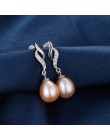 HENGSHENG 2019 kolczyki z pereł prawdziwa naturalna perła słodkowodna 925 srebro kolczyki perła biżuteria dla Wemon Wedding Gif