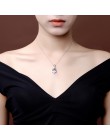 Bague Ringen naszyjnik dla kobiet srebro 925 biżuteria łańcuszek do obojczyka akwamaryn wisiorek syrenka Ocean Valentine Fashion