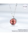 Kuololit zultanit kamień wisiorki dla kobiet biżuteria boże narodzenie oryginalna 925 srebro zmienia kolor Diaspore bez łańcucha