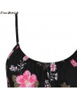 Darmowa strusia damska letnia sukienka Sling krótkie kombinezony jednoczęściowe O-neck moda drukowane plaża Casual Backless komb