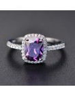 2019 nowy grzywny naturalny rubinowy pierścień 925 Sterling Silver Rings zaręczyny kamień pierścień srebrny różowy kwarc pierści