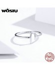 WOSTU oryginalne 100% 925 Sterling srebrne wesele pierścienie równoległe linie regulowane pierścienie dla kobiet moda oryginalna