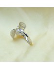 Barokowy tylko romantyczny i błyszczący pierścionek w kształcie liści 9-10mm biały różowy niebieski fioletowy słodkowodny pierśc