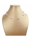 ASHIQI 2019 prawdziwe 925 Sterling długi łańcuszek srebrny naszyjnik 8-9mm naturalny barokowy Freahwater perła biżuteria dla kob