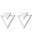 INZATT OL geometryczny trójkąt stadniny kolczyki prawdziwe 925 srebro dla kobiet elegancka biżuteria zaręczynowa akcesoria mody 