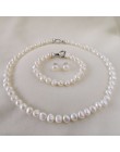 DMSFP100 barokowe zestawy biżuterii z pereł srebro 925 biżuteria z pereł zestawy naszyjnik/bransoletka/kolczyki dla kobiet