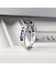Bague Ringen srebrny pierścionek 925 dla kobiet z owalnym tęczowy ogień mistyczny topaz srebrna biżuteria z kamieniami szlachetn