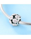 925 srebro moda srebrne różowe kwiaty okrągłe emalia koraliki do biżuterii Fit oryginalna bransoletka typu charm pandora tworzen