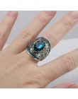 Cellacity srebro 925 biżuteria dla partii akwamaryn pierścień dla kobiet ogromne owalne kamienie hiperbola projekt Size6-10 kobi