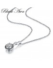 Klasyczne 925 srebro Fine Jewelry Trendy zaręczynowe naszyjniki wisiorki dla kobiet wisiorki ślubne Bijoux P064