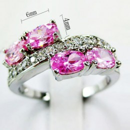 Bague Ringen 100% 925 srebro Ring Finger naturalny ametyst obrączki ślubne dla kobiet biżuterii rozmiar 6-10