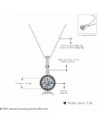 Klasyczne 925 srebro Fine Jewelry Trendy zaręczynowe naszyjniki wisiorki dla kobiet wisiorki ślubne Bijoux P064
