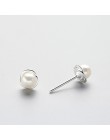 INZATT dzieła biżuteria Pearl kolczyki sztyfty z kwiatem dla kobiet romantyczny rocznica urok 925 Sterling srebrne akcesoria 201