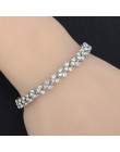 2020 nowa luksusowa bransoletka w stylu Vintage kryształ z Swarovskis dla kobiet Charm bransoletki srebrne dla nowożeńców mała b