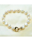 Barokowe tylko wysokiej jakości naturalne perły słodkowodne bransoletki zapięcie w kształcie serca mieszane kolor nieregularne p