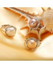 Duży rabat 925 sterling silver biżuteria na sprzedaż duże naturalne pierścionki z perłą na torebka damska pierścień regulowany b