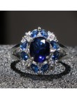 Cellacity srebrny 925 pierścionek dla uroku kobiet luksusowy projektant ruby ring finger Sapphire Aquamarine kobiety fine Jewelr