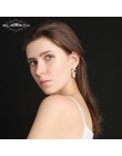 GLSEEVO naturalne słodkowodne barokowe kolczyki dla kobiet liście roślin Dangle kolczyki luksusowe Handmade Fine Jewelry GE0308