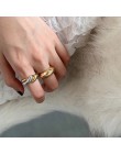 Silvology 925 Sterling Silver Double Loop Rings błyszczący multi-wear minimalistyczny elegancki Korea Rings dla kobiet modna biż
