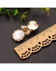 GLSEEVO naturalne słodkowodne barokowe kolczyki dla kobiet liście roślin Dangle kolczyki luksusowe Handmade Fine Jewelry GE0308