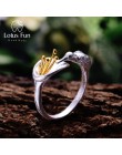 Lotus Fun prawdziwe 925 Sterling Silver Bird Ring naturalne kreatywne projektowanie biżuterii regulowane pierścienie Hummingbird