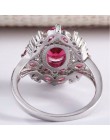 Bague Ringen Ruby pierścienie z kamieniami szlachetnymi dla kobiet oryginalne 925 srebro biżuteria pierścionek romantyczne kobie