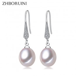 ZHBORUINI 2019 moda kolczyki z pereł naturalna perła słodkowodna biżuteria Dorp kolczyk 925 srebro biżuteria dla kobiet prezent
