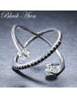 2019 New Arrival romantyczny 925 Sterling Silver Fine Jewelry zaręczynowy czarny spinel pierścionek zaręczynowy dla kobiet Anill