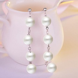 Jellystory modne kolczyki z naturalna perła słodkowodna biżuteria ze srebra próby 925 dla kobiet Wedding Party Gift Drop kolczyk
